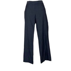 Stella McCartney 40 US 4 100% Wool Dress Pants Gray Zipper Pockets Wide Leg